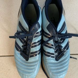 Blue Adidas predator indoor soccer shoes